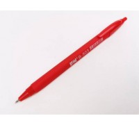 Ручка шар. красная 0,8 мм, авт. BLN маслянные чернила, корпус софт-тач трехгранный