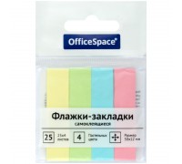 Блок-закладка 12*50 мм, 25 л. 4 цв. пастельный, бумажный OfficeSpace
