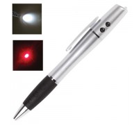 Указка лазерная, радиус 200 м, LED-фонарь, шариковая ручка, линия 0,5 мм