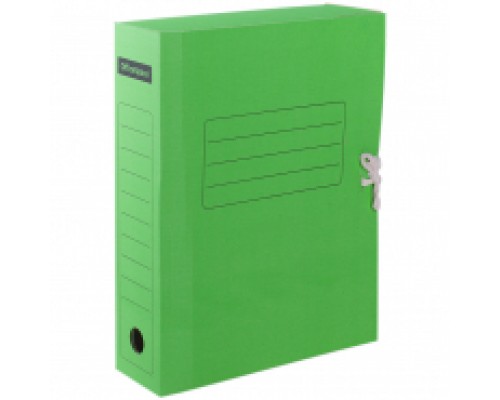 Папка архивная 75 мм на завязках, зеленая из микрогофрокартона OfficeSpace