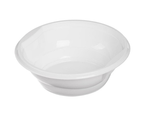 Тарелки одноразовые суповые 600мл белые 100 шт./уп., пластиковые, полипропилен