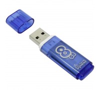 Флэшка 8 GB Smart Buy "Glossy" USB 2.0 Flash Drive, голубой