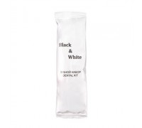 Зубной набор "Black & White" в упаковке "флоупак" (зубная щетка +зубная в САШЕ 4гр.)