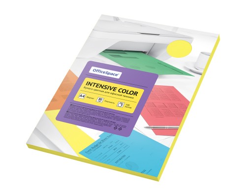 Бумага OfficeSpace "Intensive Color" А4, 80г/м2, 100л. (желтый)