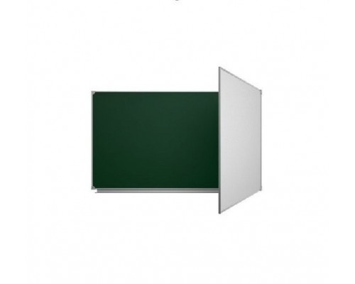 Доска магнитно-меловая/маркер, 2250*1000  2х элементная, зеленая, (правосторонняя).