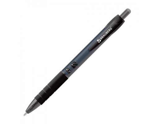 Ручка шар. авт. синяя 0,7 мм, BRAUBERG "Trace" масляная, резиновый упор