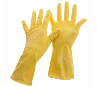 Перчатки резиновые L OfficeClean  Стандарт+,супер прочные желтые