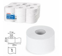 Туалетная бумага 1 сл. Лайма Universal white, 200м/рул, (Система Т2) белая