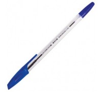 Ручка шар. синяя 0,7 мм, Brauberg "X-333"  масляная, корпус прозрачный