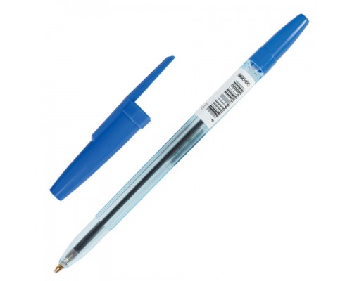 Ручка шар. синяя 1 мм, Стамм "111" маслянная, прозрачный корпус