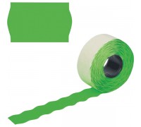 Этикет-лента 26*12 мм, волна, зеленая, 800 шт.