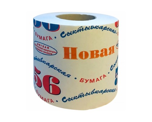 Туалетная бумага Сыктывкарская 56, 1-слойная, 40м, белая
