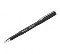 Ручка гелевая черная 0,5 мм Berlingo "Silk touch"  грип