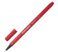 Ручка капиллярная красная 0,4 мм, BRAUBERG "Aero", трехгранная, металлический наконечник