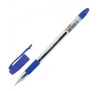 Ручка шар. синяя 0,7 мм, STAFF "Manager" масляная с грипом, игольчат. наконечник