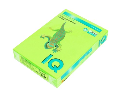 Бумага IQ "Color neon" А4, 80г/м2, 500л. (зелёный неон)