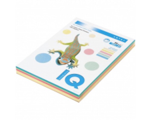 Бумага ассорти IQ "Color Pastell Mixed Packs" А4, 80г/м2, 250л. (5 цветов) пастель