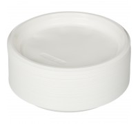 Тарелки одноразовые d=220 мм белые 100 шт./уп., пластиковые, плоские, плотная