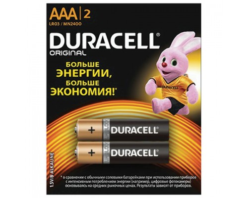 Батарейка Duracell Basic AAA (LR03) 2 шт/уп