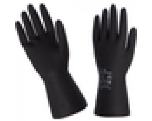 Перчатки КЩС тип 1 из латекса черные Изумруд (размер 10, XL, К50Щ50)