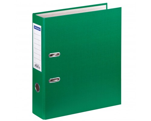 Папка-регистратор 70 мм, зеленая OfficeSpace с карманом
