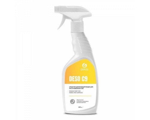 Антисептик кожный дезинфицирующий спиртосодержащий (70%) с распылителем 600 мл GRASS DESO C9, готовы