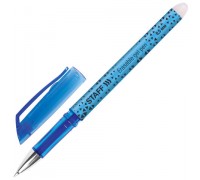 Ручка гелевая стираемая 0,5 мм синяя Staff "College GP-199"