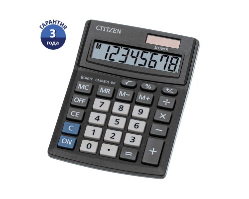 Калькулятор Citizen Business Line 8 разр., 102*137 мм, черный