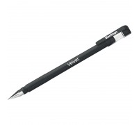 Ручка гелевая черная 0,5 мм Berlingo  "Velvet" прорезиненный корпус