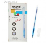 Ручка шар. синяя 1 мм, Mazari Nebel Ultra Soft на масляной основе