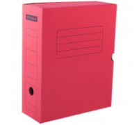 Короб архивный 100 мм с клапаном, красный, OfficeSpace, микрогофрокартон