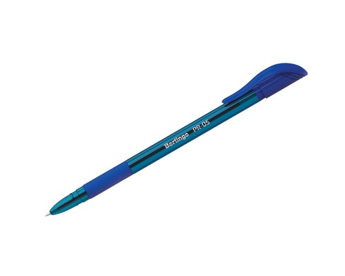 Ручка шар. синяя 0,5 мм, Berlingo "PR-05" маслянные чернила с грипом