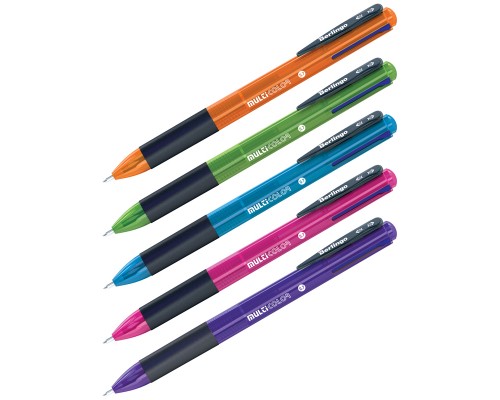 Ручка шар. авт.  Berlingo "Multicolor", 4 ЦВЕТА (синяя, черная, красная, зеленая)