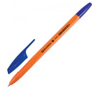 Ручка шар. синяя 0,7 мм, Brauberg "X-333"  масляная, корпус оранжевый