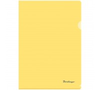 Папка-уголок А4, 180 мкм, желтая Berlingo