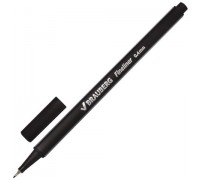 Ручка капиллярная черная 0,4 мм, BRAUBERG "Aero", трехгранная, металлический наконечник