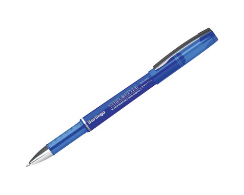 Ручка гелевая синяя 0,5 мм Berlingo "Steel&Style"