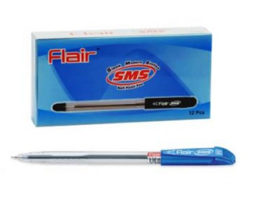 Ручка шар. синяя 0,5 мм, Flair "SMS" маслянная, пластик