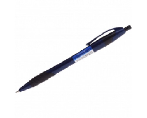 Ручка шар. авт. синяя 0,7 мм, Berlingo "Metallic XL" маслянная, грип