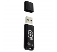 Флэшка 8 GB Smart Buy Glossy USB 2.0 черный