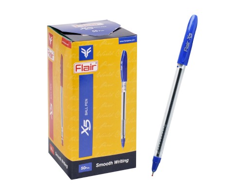 Ручка шар. синяя 0,7 мм, Flair X-5 маслянная, пластик