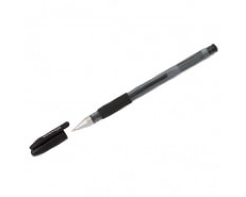 Ручка гелевая черная 0,5 мм OfficeSpace "TC-Grip" грип
