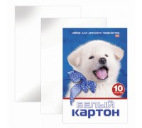 Картон белый A4, 10л., HATBER VK "Белый щенок" мелованный, 230 г/м2