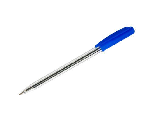 Ручка шар. авт. синяя 0,7 мм, OfficeSpace "Twist"  корпус прозрачный