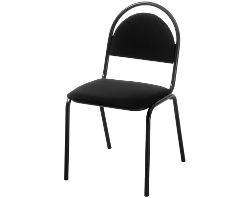 Стул Furniture "Стандарт", каркас металл черный, обивка ткань черная, (ш450*г503*в880мм)
