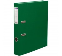 Папка-регистратор 50 мм, зеленая OfficeSpace с карманом