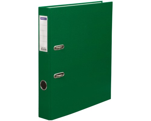 Папка-регистратор 50 мм, зеленая OfficeSpace с карманом