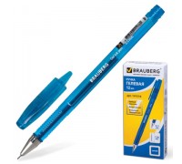 Ручка гелевая синяя 0,5 мм Brauberg "Income", корпус тонированный, игольчатый узел