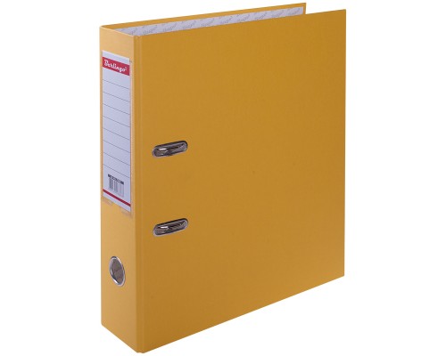 Папка-регистратор 70 мм, желтая Berlingo "Standard" с карманом