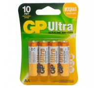 Батарейка GP Ultra AA (R06) алкалиновая 4шт в зап.